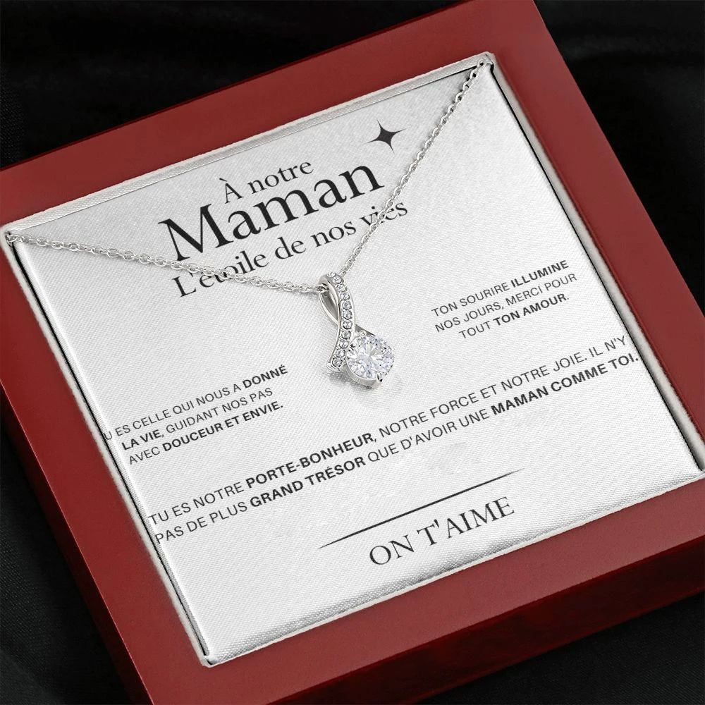Coffret Collier "À notre Maman, l'étoile de nos vies"