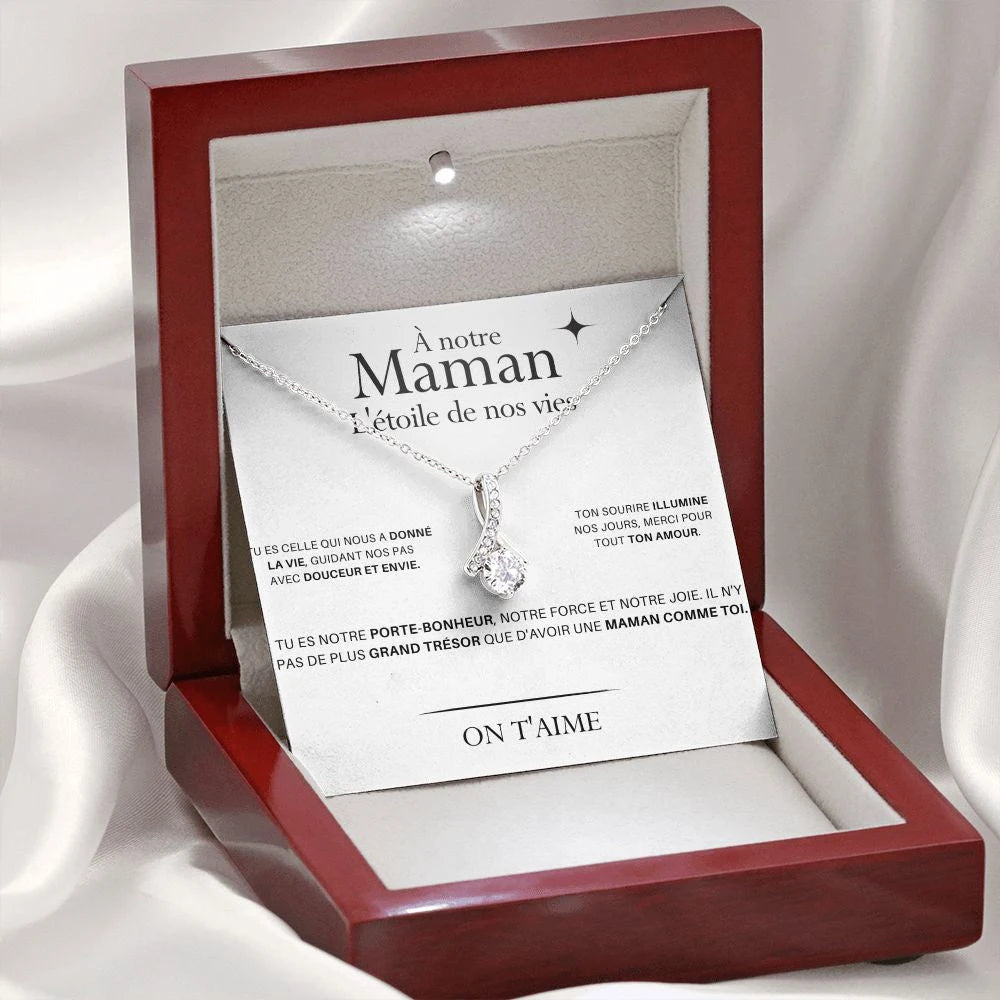 Coffret Collier "À notre Maman, l'étoile de nos vies"